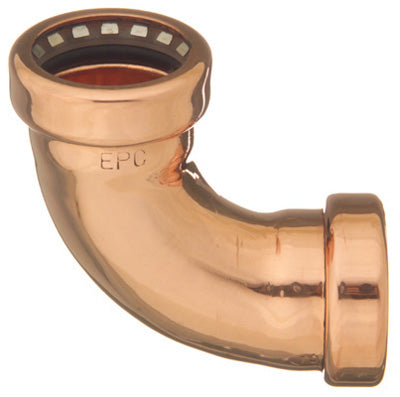 Mueller 651-003HC ProLine® Copper Push Fit Elbow, 90 Degree, 1/2"
