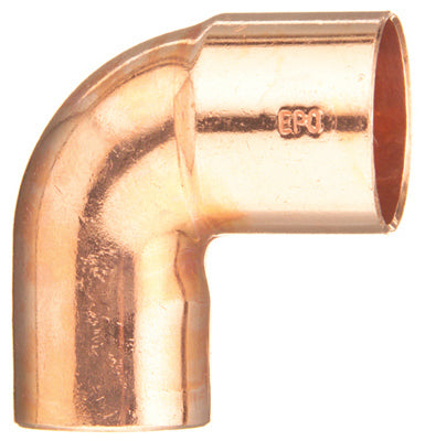 Mueller W62344 Streamline® Wrot Copper Short Radius Street Elbow, 90-Degree, 1"