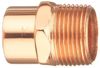 Mueller W61131 Streamline® Wrot Copper Male Adapter, 1/2"