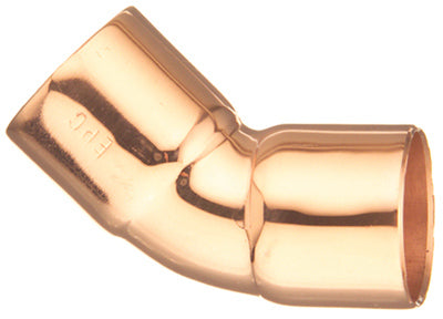 Mueller W63050 Streamline® Wrot Copper 45-Degree Elbow, 1-1/4"