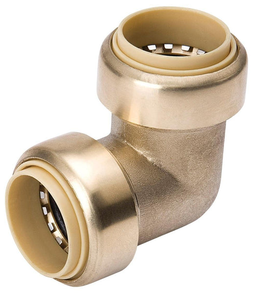 Mueller 631-005HC ProLine® Push-Fit Brass Standard Elbow, 90-Degree, 1"x1"