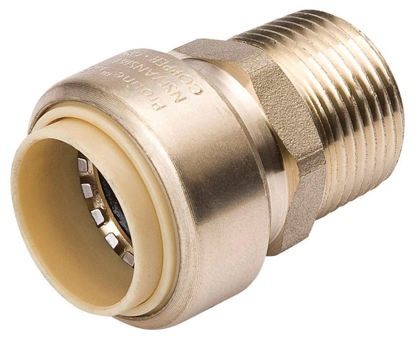 Mueller W630-104HC ProLine® Brass Push Fit Male Adapter, 3/4"