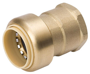 Mueller 630-204HC ProLine® Push-Fit Brass Standard Female Adapter, 3/4"x3/4"