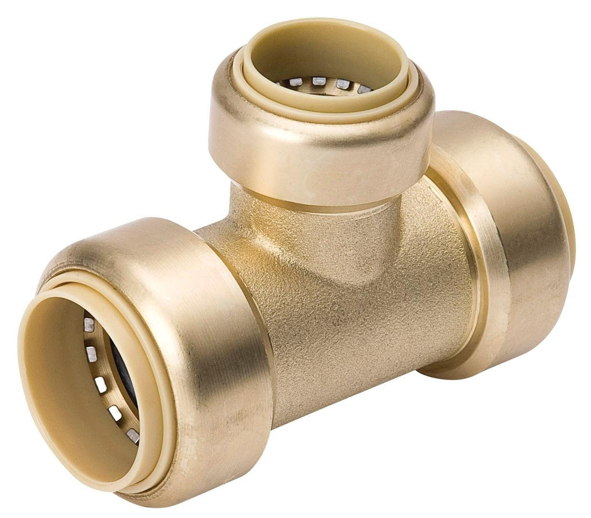 Mueller 632-433HC ProLine® Push-Fit Brass Reducing Tee, 3/4" x 1/2" x 1/2"