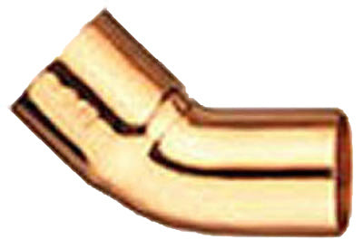 Mueller W63326 Streamline® Wrot Copper 45-Degree Street Elbow, 1/2"