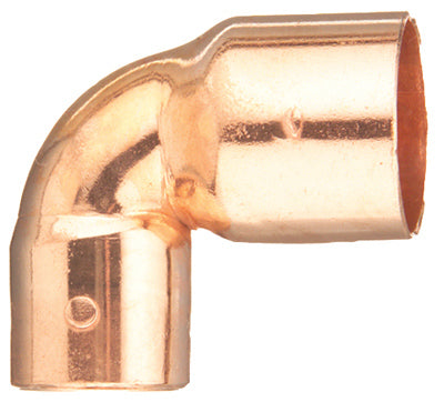Mueller W62036 Streamline® Wrot Copper Short Radius Elbow, 90-Degree, 3/4"x1/2"