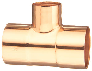 Mueller W64055 Streamline® Wrot Copper Reducing Tee, 1" x 3/4" x 1"