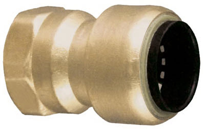 Mueller 630-223HC ProLine® Push-Fit Brass Reducing Female Adapter, 3/8"x1/2"