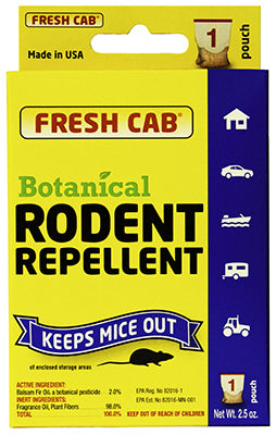 Fresh Cab® FCCS12 Botanical Rodent Repellent Mouse Pouch, 2.5 Oz