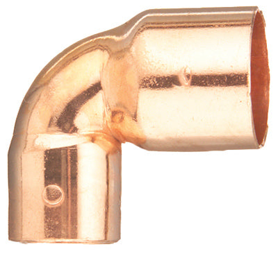 Mueller W62049 Streamline® Wrot Copper Short Radius Elbow, 90-Degree, 1" x 3/4"