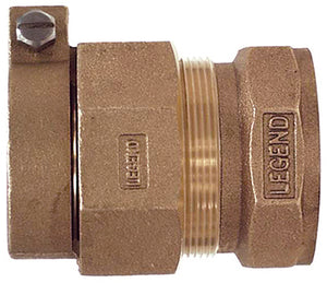 Legend Valve 313-275NL No Lead Copper Tube Size Coupling, 1", CTS x FIP