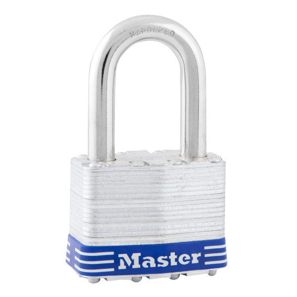 Master Lock 5DLF Laminated Steel Padlock, 2" Wide with 1-1/2" Shackle