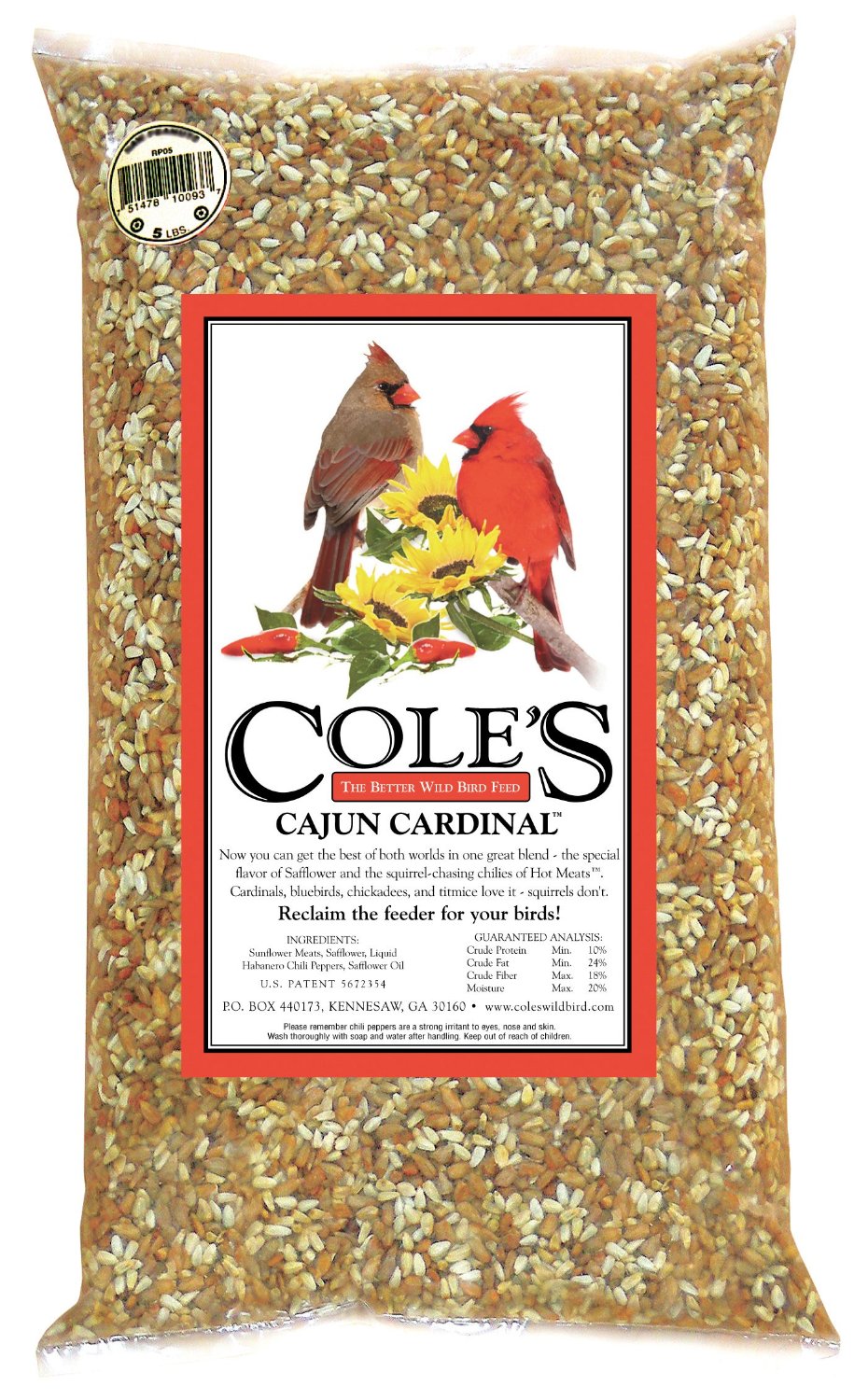 Cole's® CB10 Cajun Cardinal™ Bird Seed, 10 Lb