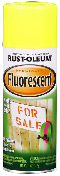 Rust-Oleum® 1942830 Specialty Fluorescent Spray Paint, 12 Oz, Fluorescent Yellow