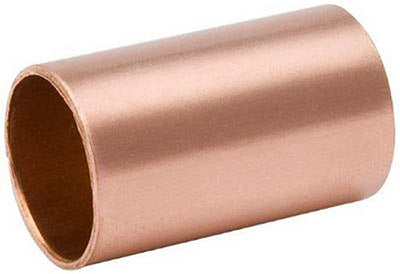 Mueller W-61903 Wrot Copper Coupling Without Stop, 1/2"