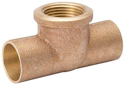 Mueller A-61512NL Streamline® Tee, 1/2" Copper x 1/2" Copper x 1/2" FPT