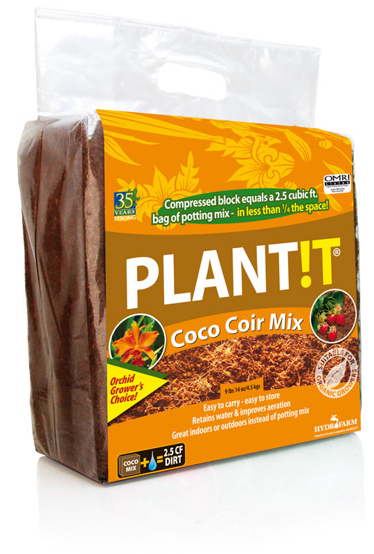PLANT!T JSCCM25 Organic Coco Coir Planting Mix, 9 Lbs 14 Oz