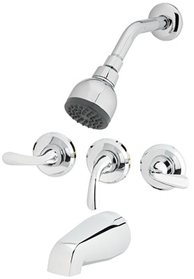 Baypointe Non-Pressure Balancing Shower Faucet, Chrome, 3 Lever Handle