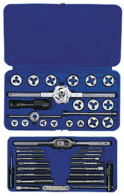 Irwin 24606 Hanson Machine Screw / Fractional Tap & Hex Die Set, 41-Piece