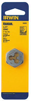 Irwin Tools 9423 Hanson® Hexagon Machine Screw Die, 1/4"-28 NF, 1"