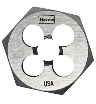 Irwin Tools 9439 Hanson® Hexagon Machine Screw Die, 7/16" - 14 NC, 1"