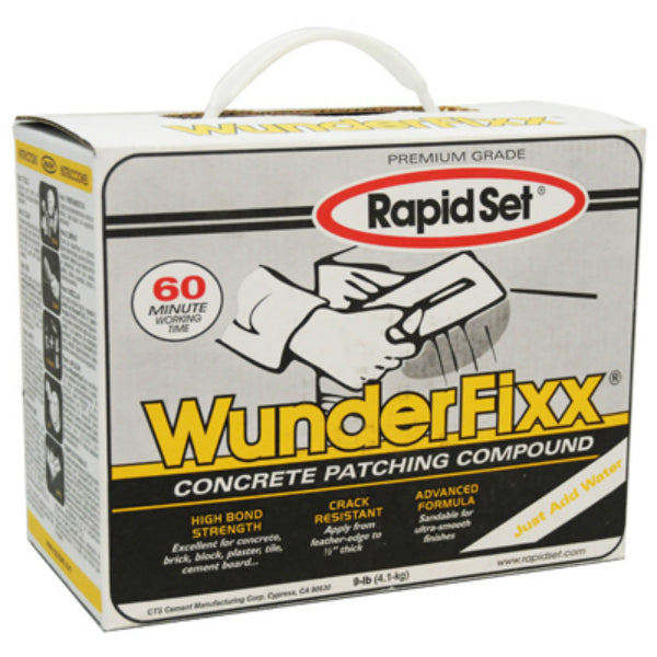 Rapid Set® 703020009 WunderFixx® Premium Grade Concrete Patching Compound, 9 Lb