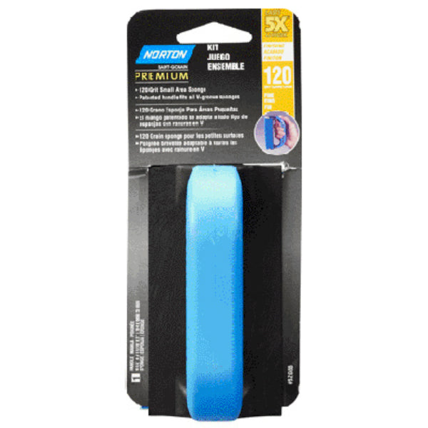Norton® 07660782088 Permium Sanding Sponge Kit with Medium & Handle, 120-Grit