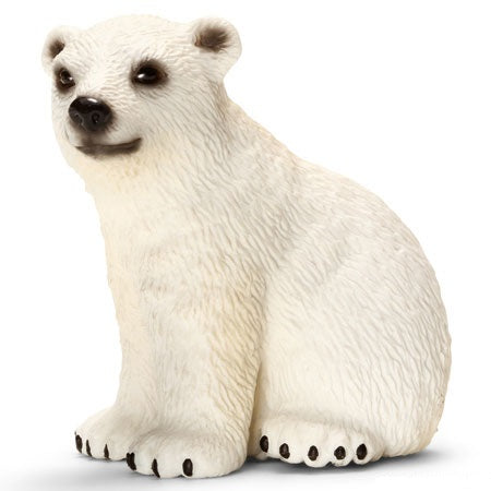 Schleich® 14660 Polar Bear Cub Toy Figure, White, For Ages 3+