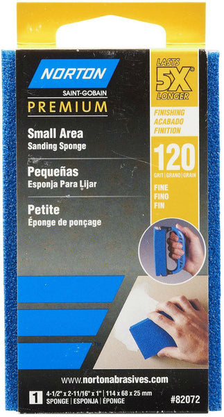Norton® 07660782072 ProSand™ Permium Small Area Sanding Sponge, 120-Grit