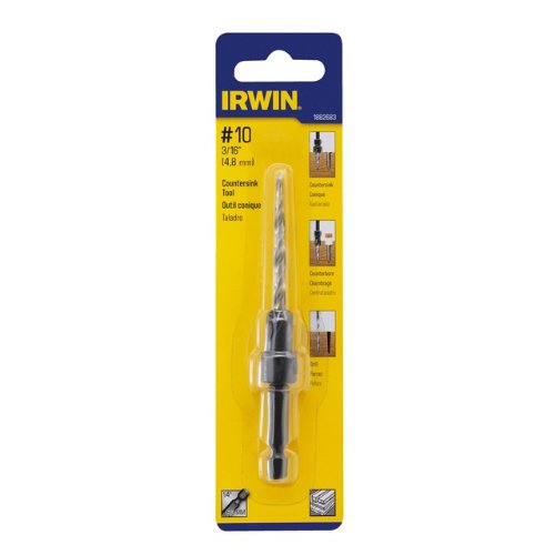 Irwin Tools 1882783 Wood Countersink Tapered Drill Bit, #10