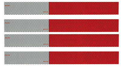 Uriah Products® UL465004 Reflective Tape for Trailers, 12", Red & Silver, 4-Pack