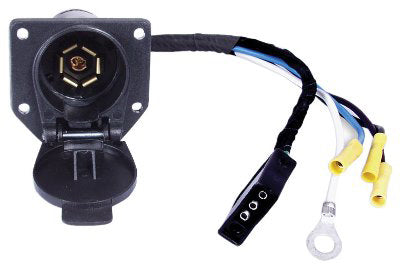Uriah Products® UE701000 4-Way Flat to 7-Way Round Trailer Electrical Adapter