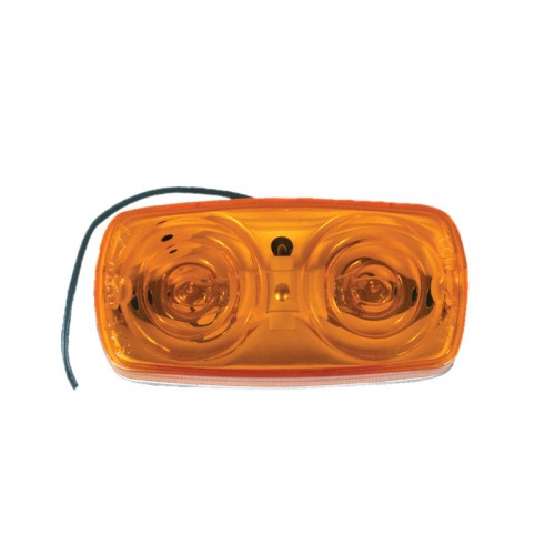 Uriah Products® UL138000 Double Bulls-Eye Trailer Marker Clearance Light, Amber