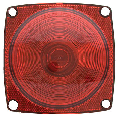Uriah Products UL440021 Square Stop/Tail/Turn Light Replacement Lens, 4.5", Red