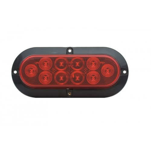 Uriah Products® UL423101 Oval LED Stop/Tail/Turn, 6-1/2"x2-1/4", Red