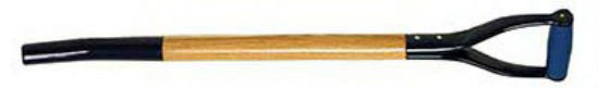 Link Handles® 66592 Bent Fork Handle, Steel D-Grip, 30"