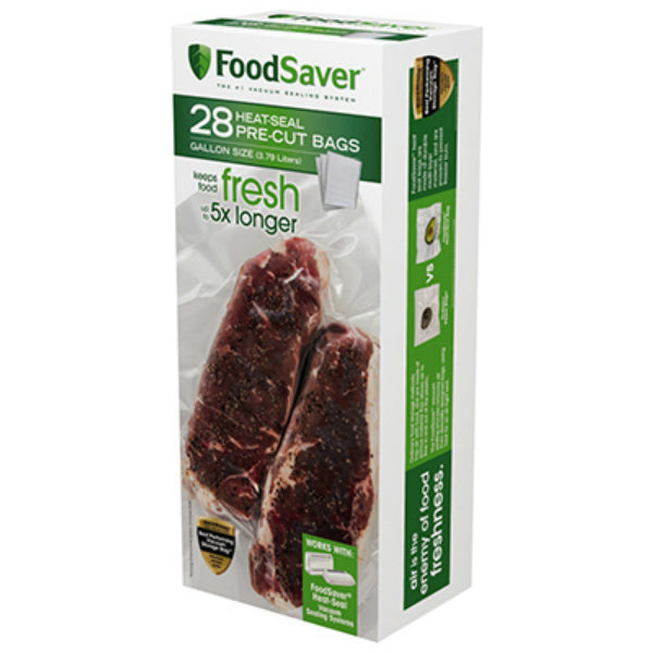 FoodSaver® FSFSBF0326-P00 Pre-Cut Vacuum Sealing Bag, Gallon, 28-Count