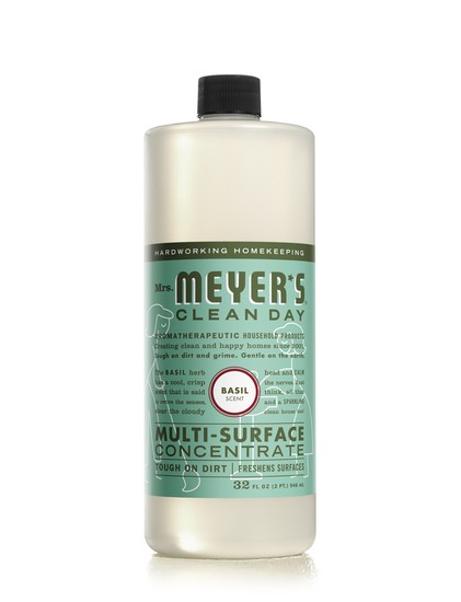 Mrs. Meyer's Clean Day 14440 Multi-Surface Concentrated Cleaner, 32 Oz, Basil