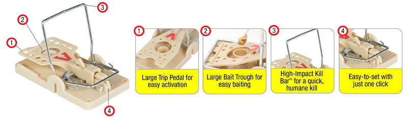 Victor® M142S Power-Kill™ Mouse Trap, 2-Pack