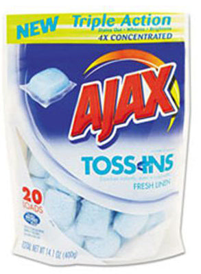 Ajax 49704 Toss In Pre-Measured Detergent Packets, 20 Count, Fresh Linen