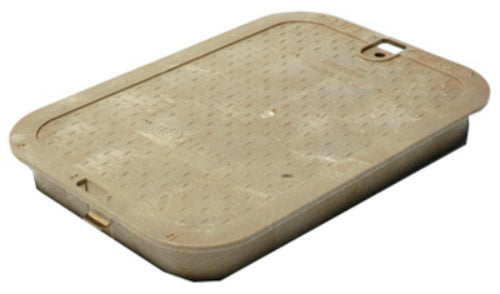 NDS 113C-SAND Rectangular Overlapping Valve Box Cover, 14" x 19", Sand