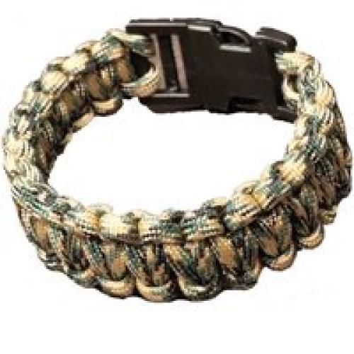 SecureLine NPCB550CL Nylon 550 Paracord Survival Bracelet, Large, Camoflage