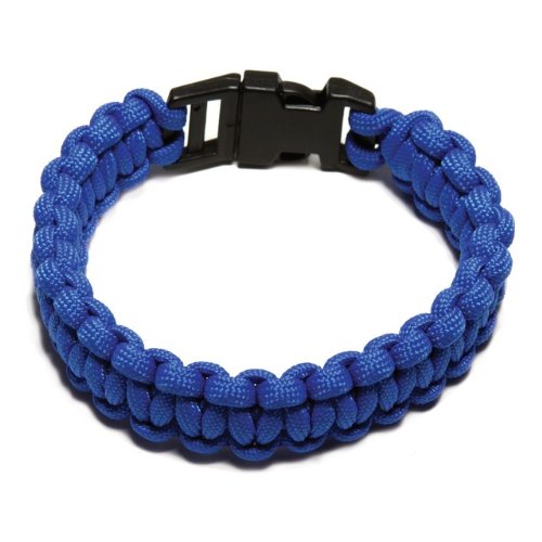 SecureLine NPCB550BLL Nylon 550 Paracord Survival Bracelet, Large, Blue