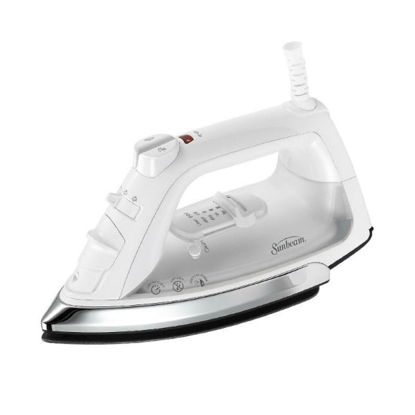Sunbeam® GCSBCL-317-000 Classic Steam Iron, White & Chrome