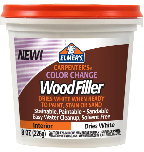 Elmer's® E916 Carpenter's® Color Change Interior Wood Filler, Dries White, 8 Oz