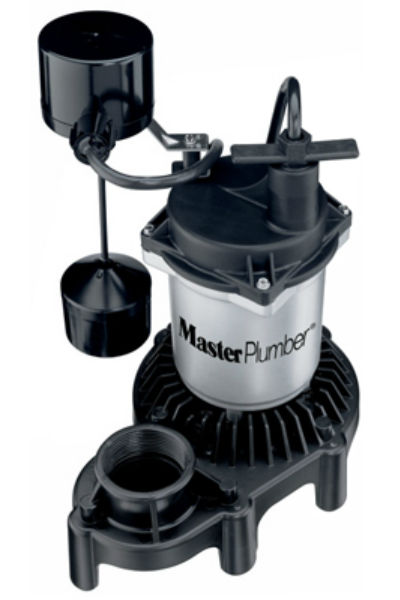 Master Plumber 176953 Zinc & Plastic Sump Pump with Vertical Switch, 1/3 HP