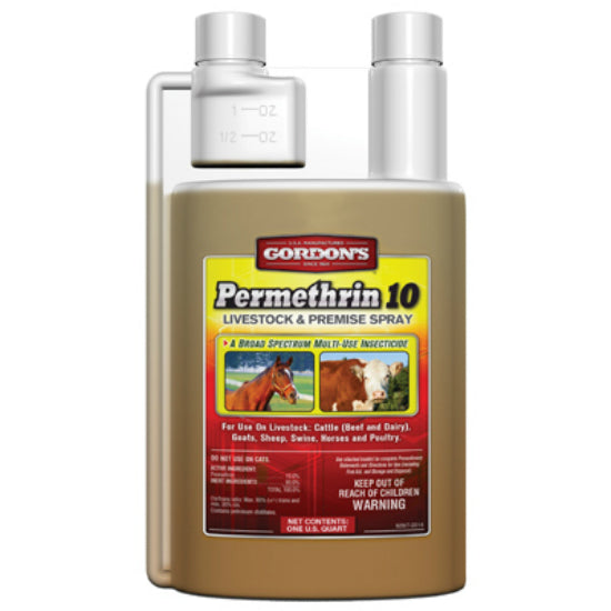 Gordon's® 9291082 Permethrin-10 Livestock & Premise Spray Concentrate, 1-Qt
