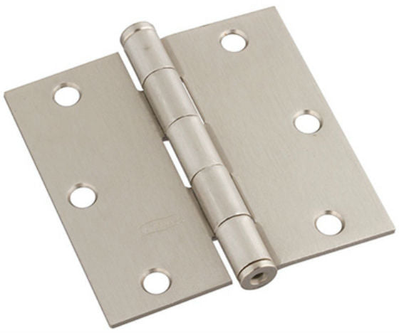 National Hardware® N830-248 Square Corner Door Hinge, Satin Nickel, 3.5"