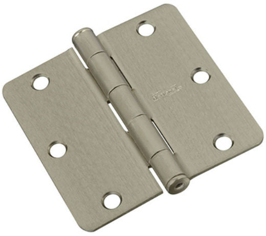 National Hardware® N830-327 Door Hinge with 1/4" Round Corner, 3.5", 3-Pack