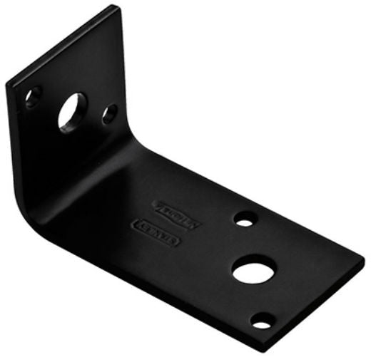 National Hardware® N351-481 Offset Leg Corner Brace, Black, 2.94", 1.7" x 1.5" x 1/8"